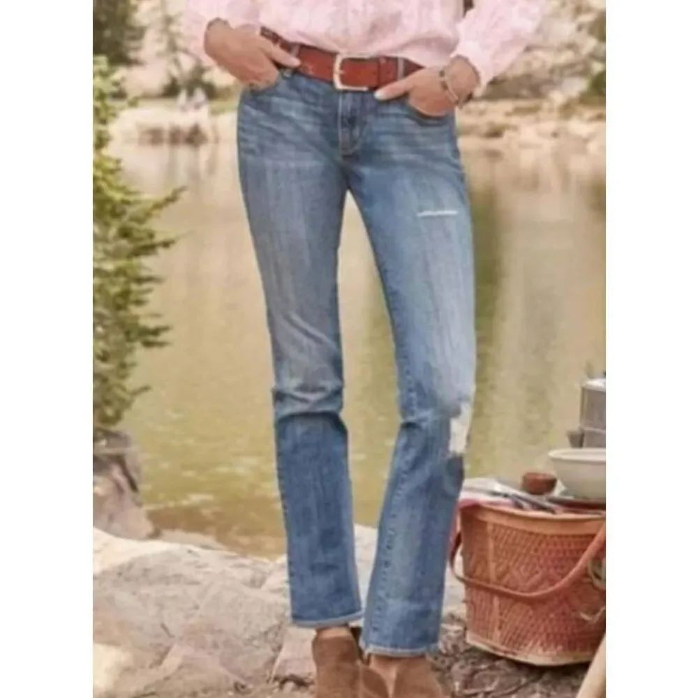 Driftwood Audrey High Rise Distressed Denim Jeans sz 25